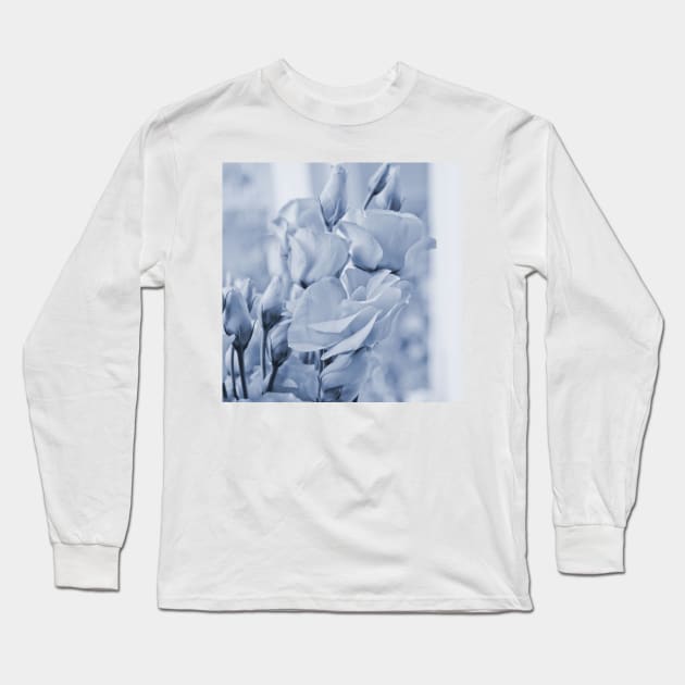 Soft blue lisianthus - Hampton Style Long Sleeve T-Shirt by hamptonstyle